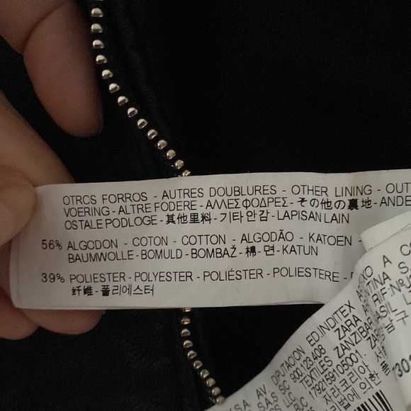 Zara Faux Leather Jacket with Removable Faux Fur Collar in size Medium - Picture 10 of 12